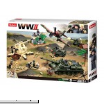 SlubanKids Army Building Blocks WWII Series Battle of Kursk Building Toy Army Fighter Jet & Tank 998 Pc Set | Indoor Games for Kids  B07MTKH127